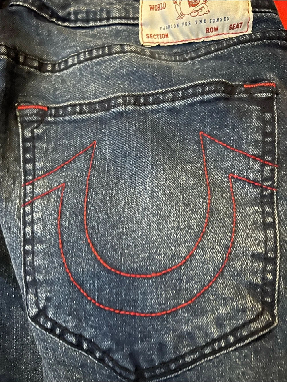 True Religion Men's (Ricky) Jeans in Dark Blue Denim